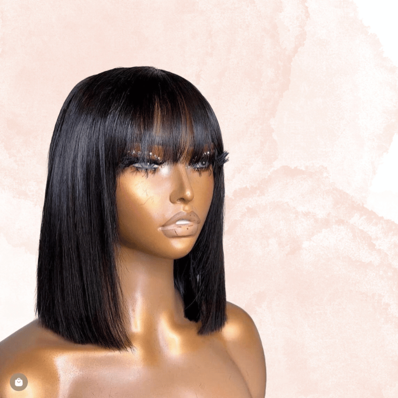 Brazilian Human Short Wig Hair With Bang