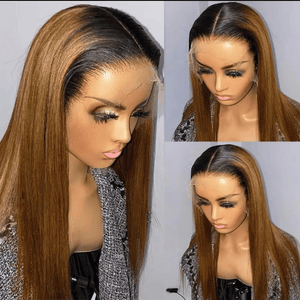 Ombre Honey Straight Fiber Wig