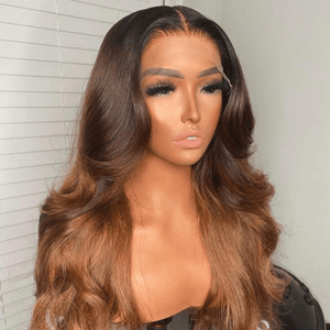 Chocolate Brown 13x4 Full Transparent Lace Frontal Wigs