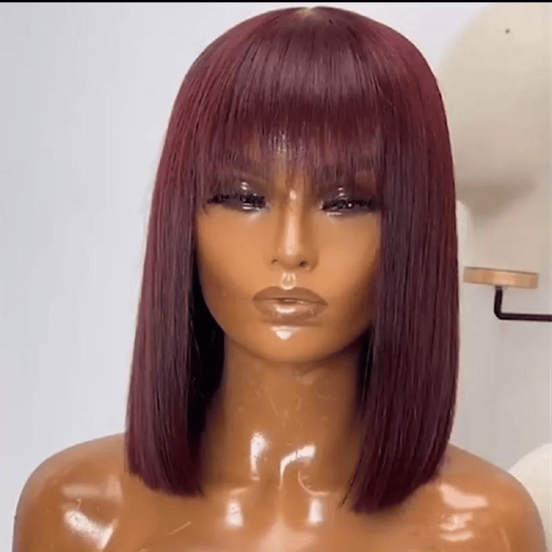 Brazilian Human Short Wig Hair With Bang