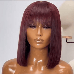 Brazilian Human Short Wig Hair With Bang