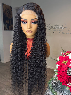 40 Inch deep wave 5x5 Lace Front Human Hair Wig Brazilian Wigs Deep Wave Lace Frontal Wig Human Hair