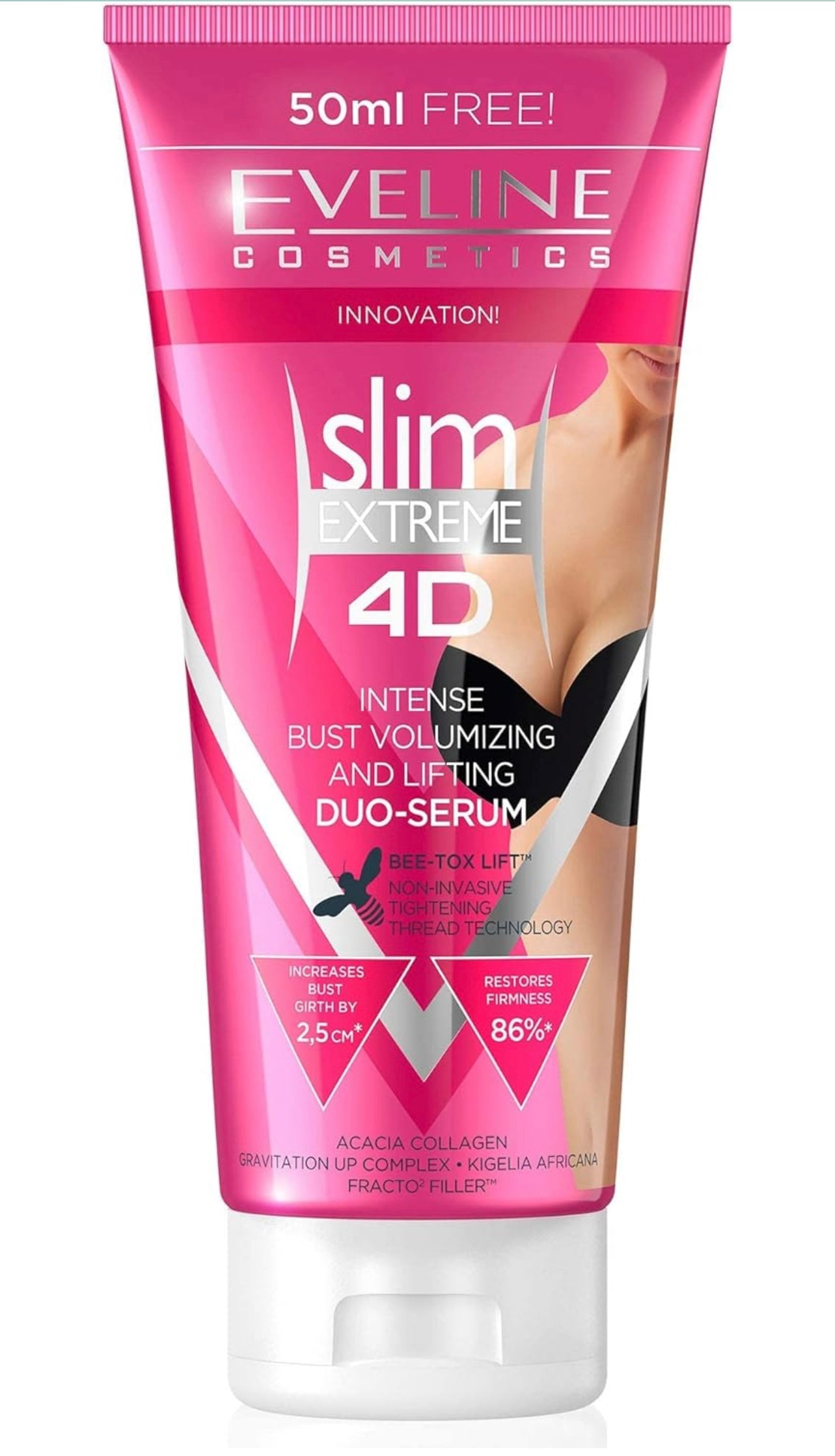 Eveline Slim Extreme 4D Bust Enhancing Serum Mezo Push-Up, 7.04 Fluid Ounce