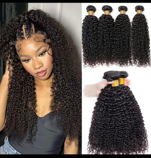 Mirawig2 hair 3 bundles kinky curly short hair Brazilian hair natural color