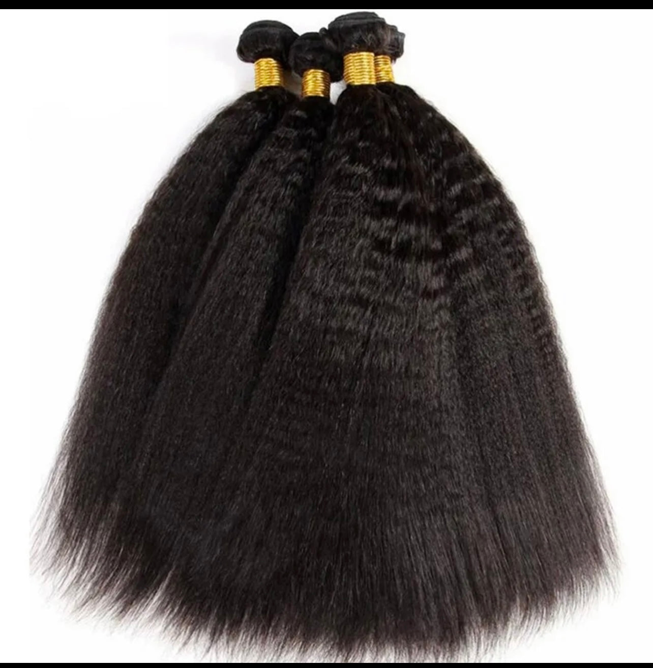 3 Bundles Kinky Straight Peruvian Hair Weave Bundles Raw Human Hair Bundles Virgin For Women