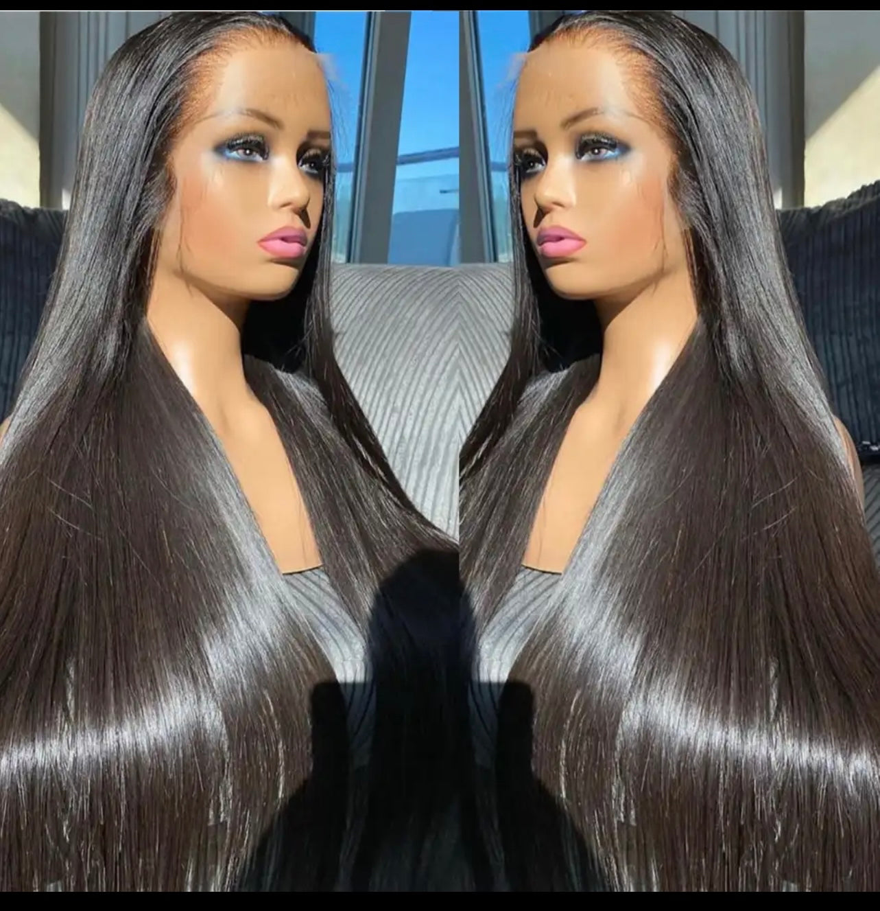 Mirawig2 13x4 lace frontal wig natural color straight hair,Brazilian hair